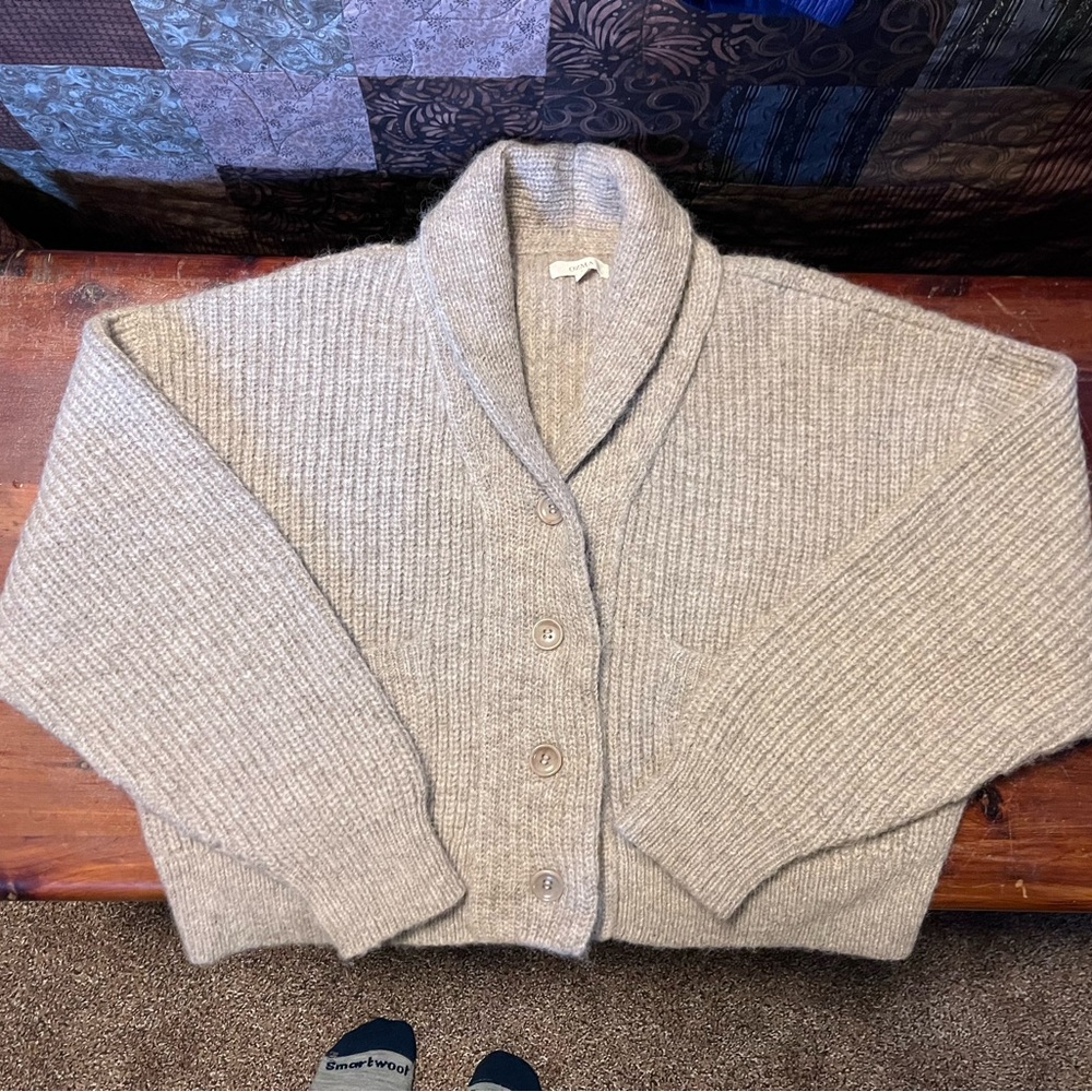 OZMA Sloan Cardigan in Blush. - Picture 4 of 6